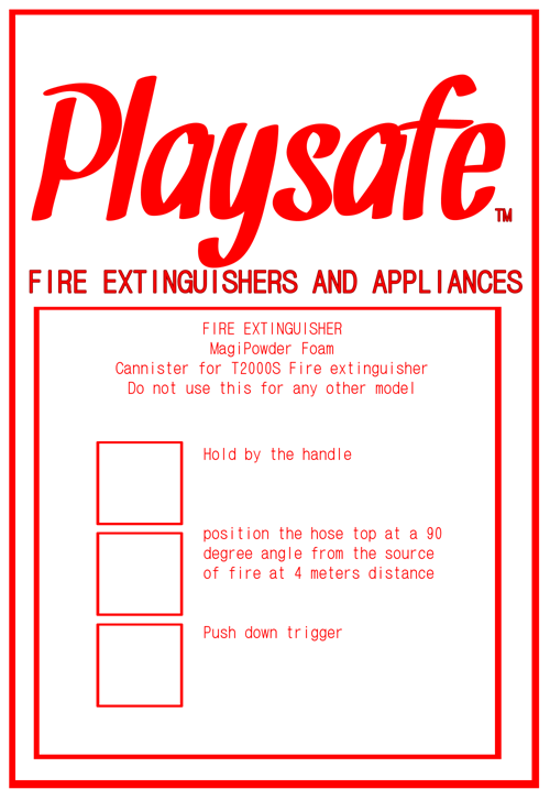 Playsafe Fire Extinguishers and Appliances Label by Tempy